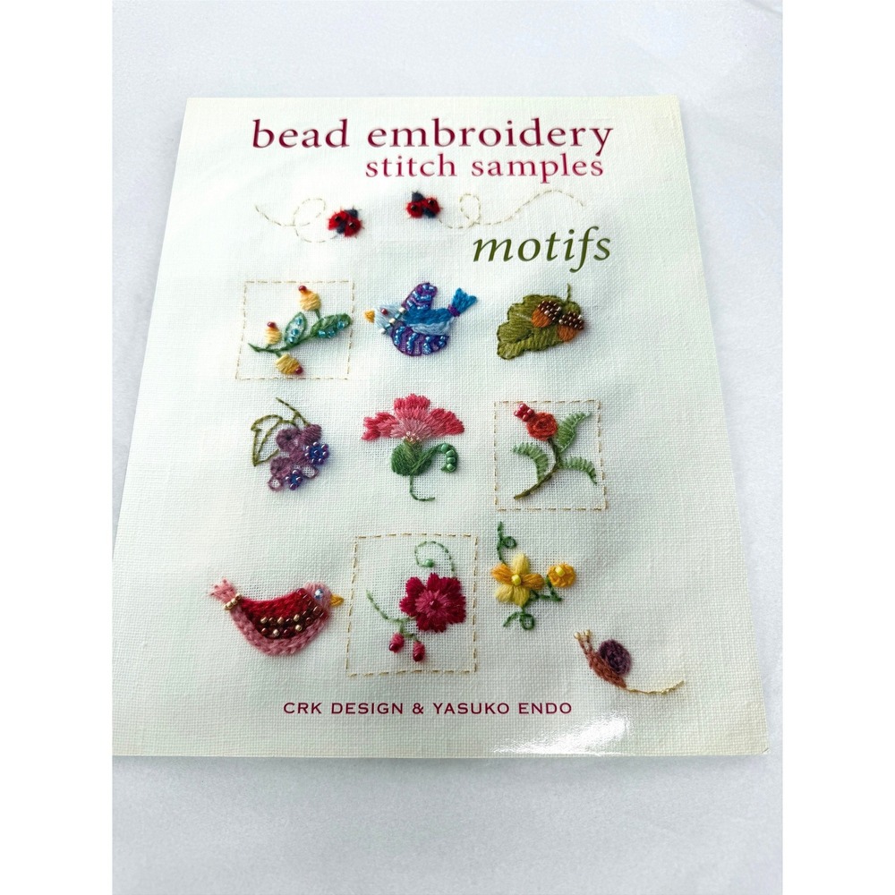 Bead Embroidery Stitch Samples Motifs Craft Book CRK Design & Yasuko Endo GOOD